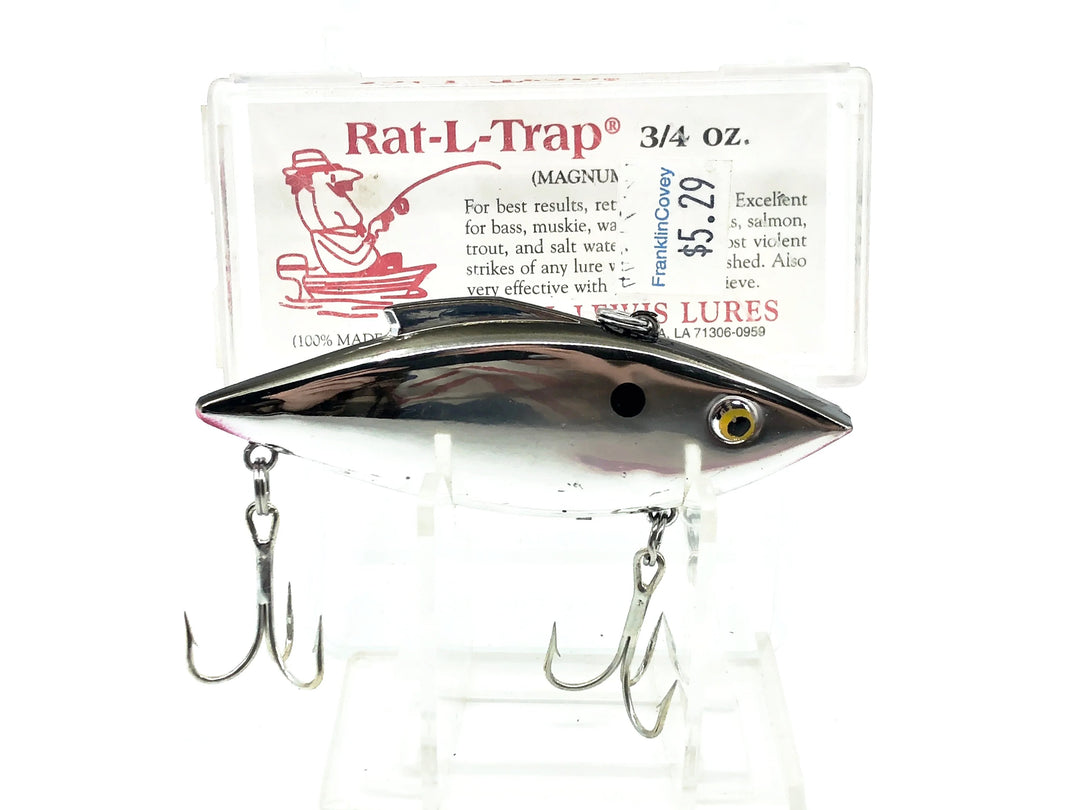 Bill Lewis Rat-L-Trap, #25 Chrome/Black Back Color w/Box