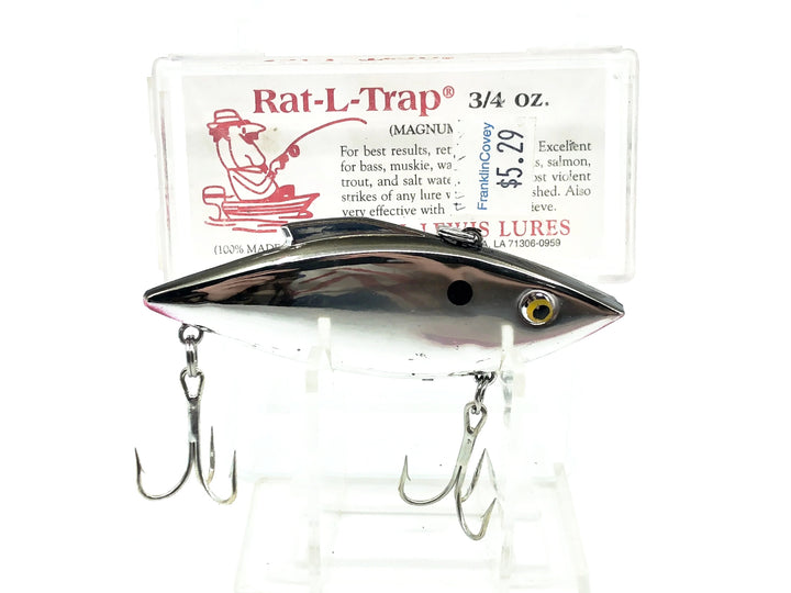 Bill Lewis Rat-L-Trap, #25 Chrome/Black Back Color w/Box