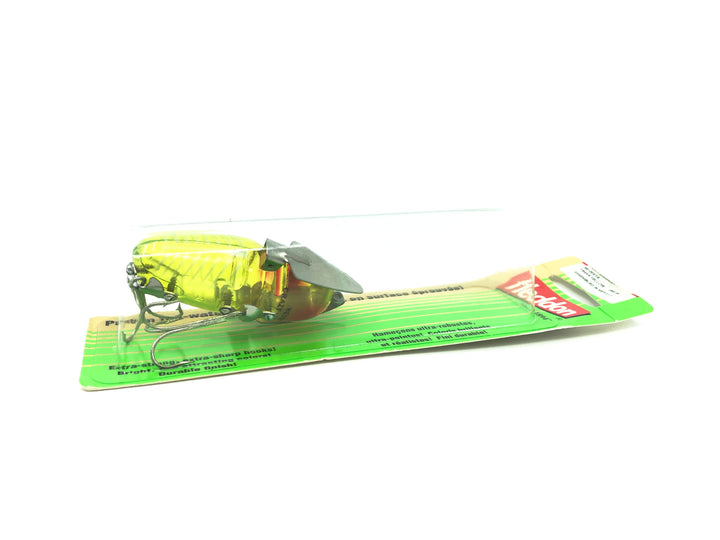 Heddon Crazy Crawler, XYS Transparent Yellow Shore Color on Card