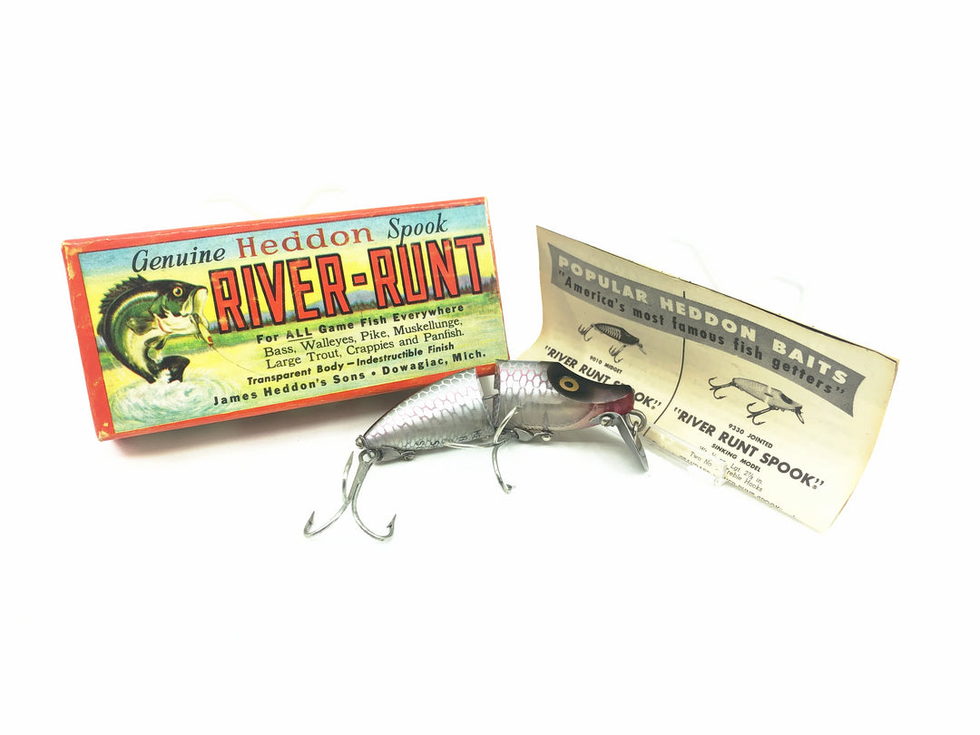 Heddon Jointed Sinking River Runt 9330-P, Shiner Color w/Box