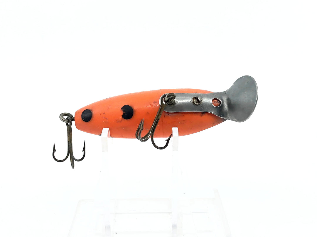 Paw Paw River Runt Lure, Orange/Black Dots Color