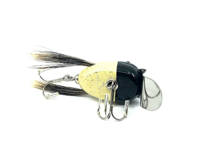 Musky Dan (XXX Lures) Baby Dingbat, Black/White Flitter w/COA