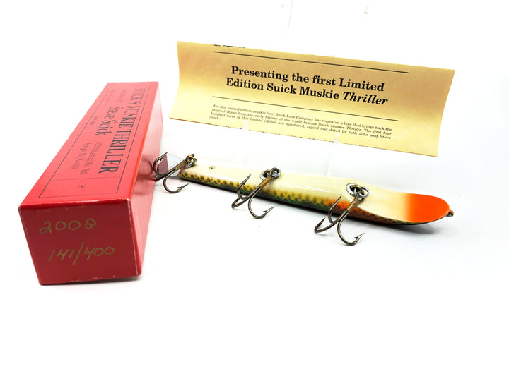 Suick Muskie Thriller Special Edition SIGNED, Yellow Perch Color New in Box