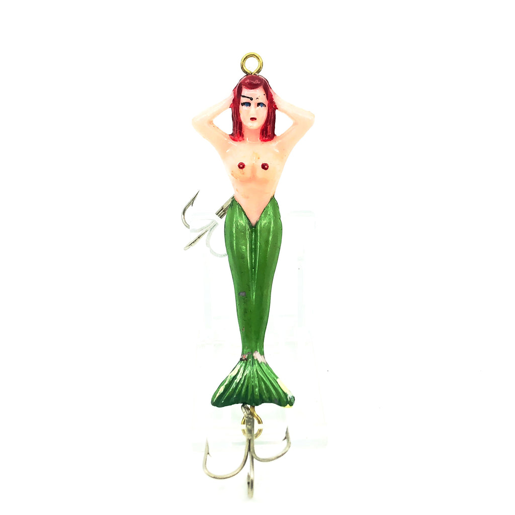 Happy Hooker Novelty Mermaid Lure, Red Hair/Green Legs Color