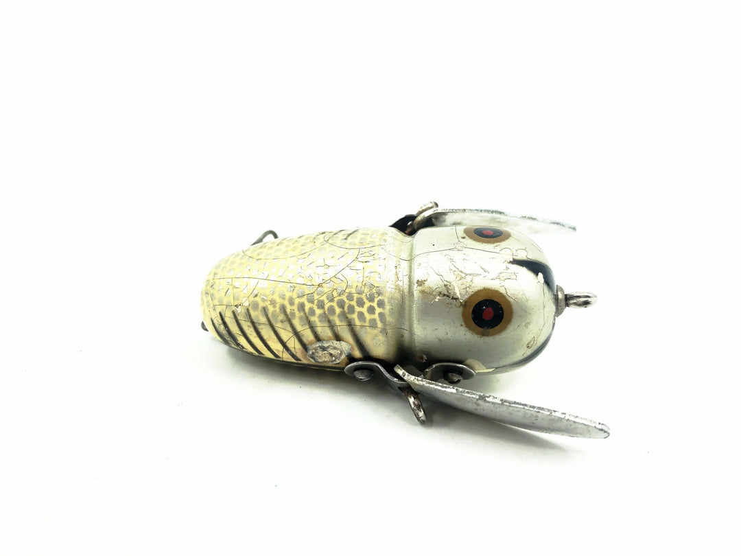 Heddon Wooden Crazy Crawler 2120 XRS Silver Shore Color