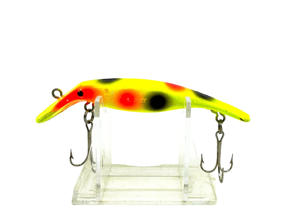 Homer Le Blanc Swim Whizz 4", Chartreuse/Orange/Black Dots Color