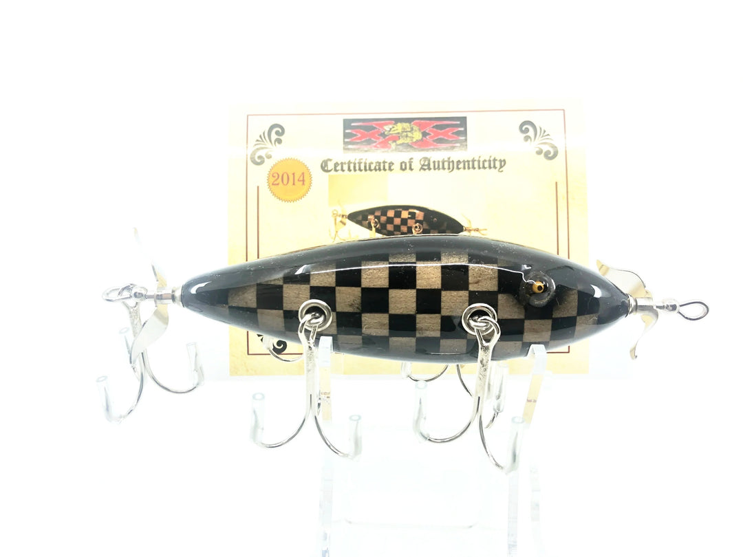 Musky Dan (XXX Lures) 5 Hook, Checker-Board in Maple & Ebony Color