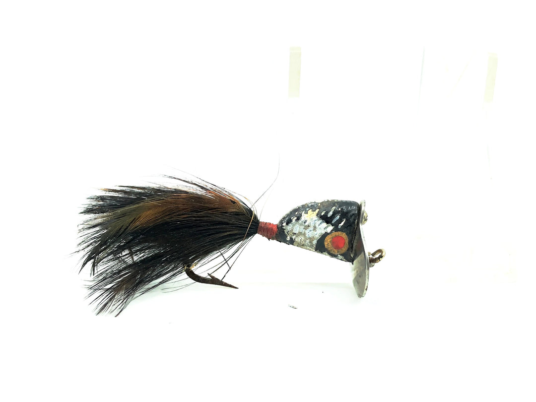 Heddon Fidgit Feather 402, XBW Black Shore Minnow Color