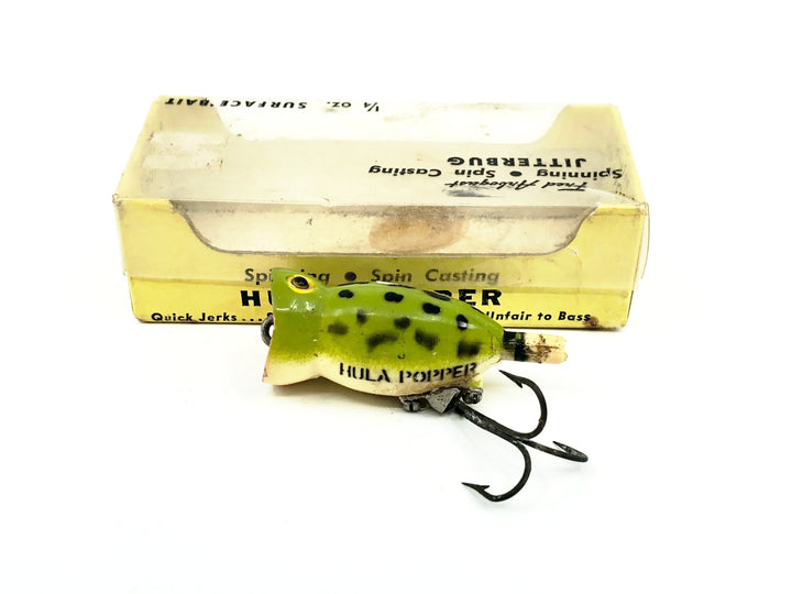Arbogast Hula Popper, Frog/White Belly Color