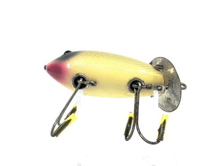 Heddon 1900 Baby Crab Wiggler, Repaint Shiner Scale Color