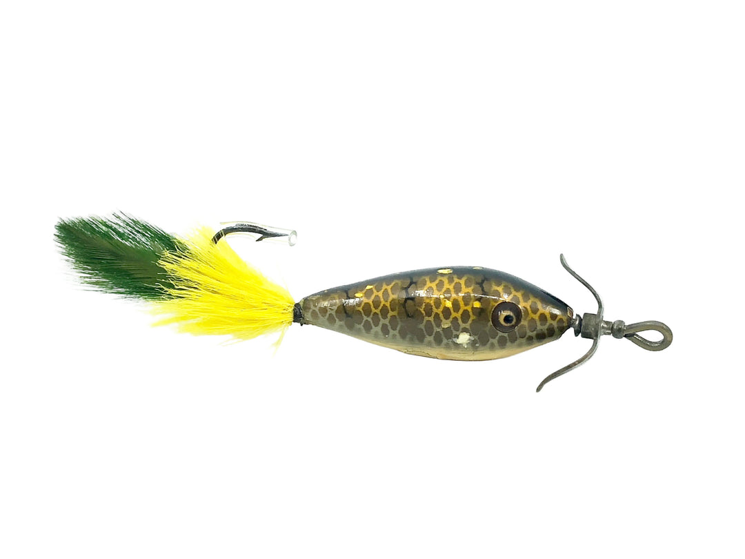 Heddon #40 Walton Feather Tail, Pike Scale Color