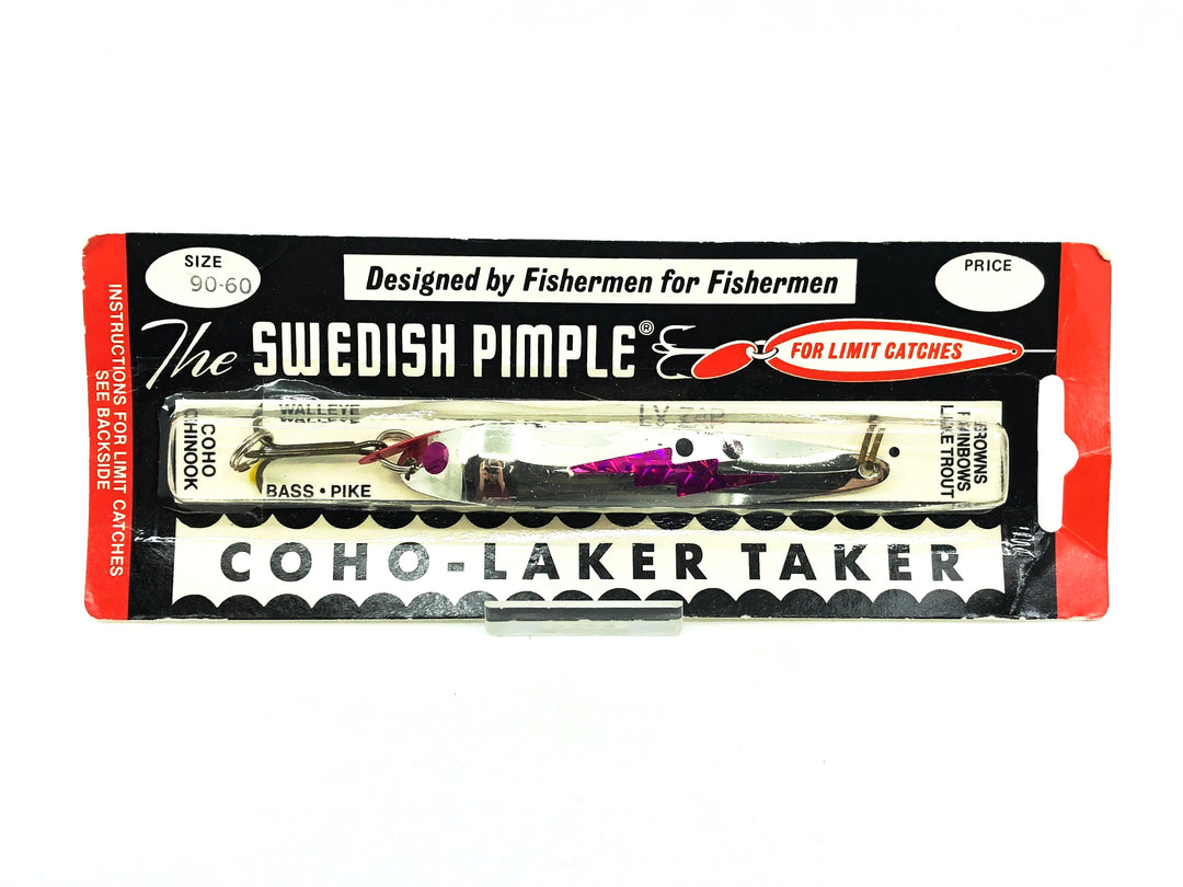 Swedish Pimple COHO Laker Take, Lavender Zap Color New on Card