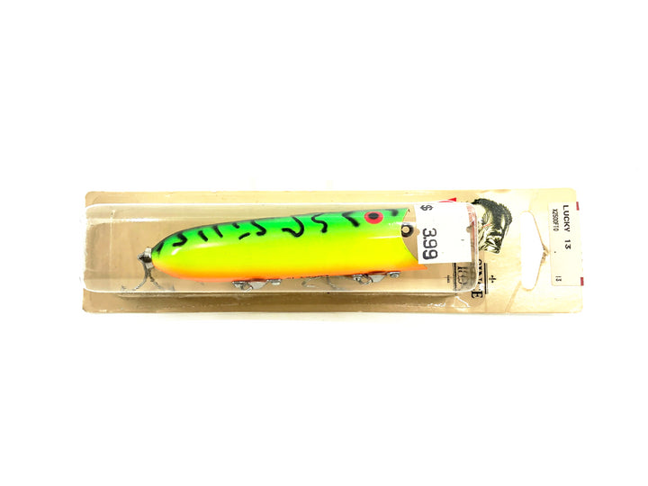 Heddon Lucky 13, GRA Green Fluorescent Crawdad Color on Card