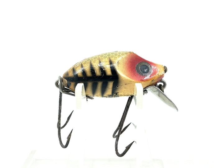 Heddon Wooden Midgit Digit River Runt, XRS Silver Shore Minnow Color