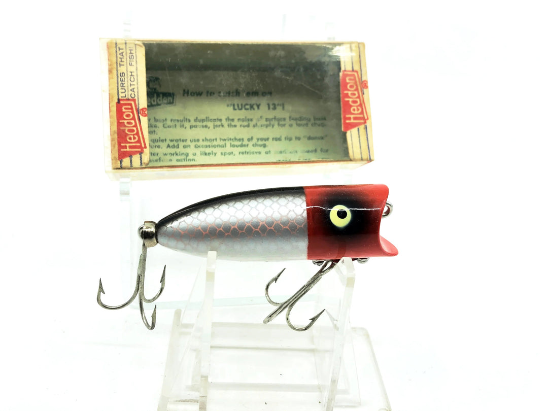 Heddon Baby Lucky 13 2400, PRH Shiner/Red Head Color with Box