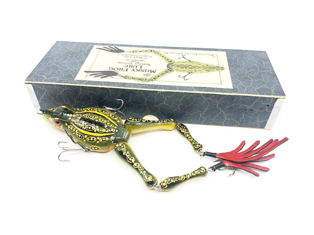 Macatawa Bait Co. Musky Frog Green/Gold/Black Scale Color w/Box