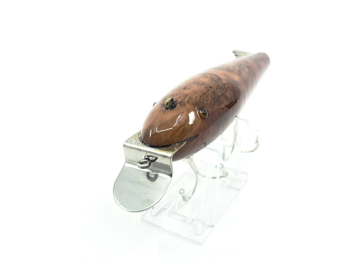 Musky Dan (XXX Lures) Husky Wiggler,&nbsp;Red Mallee Burl w/COA
