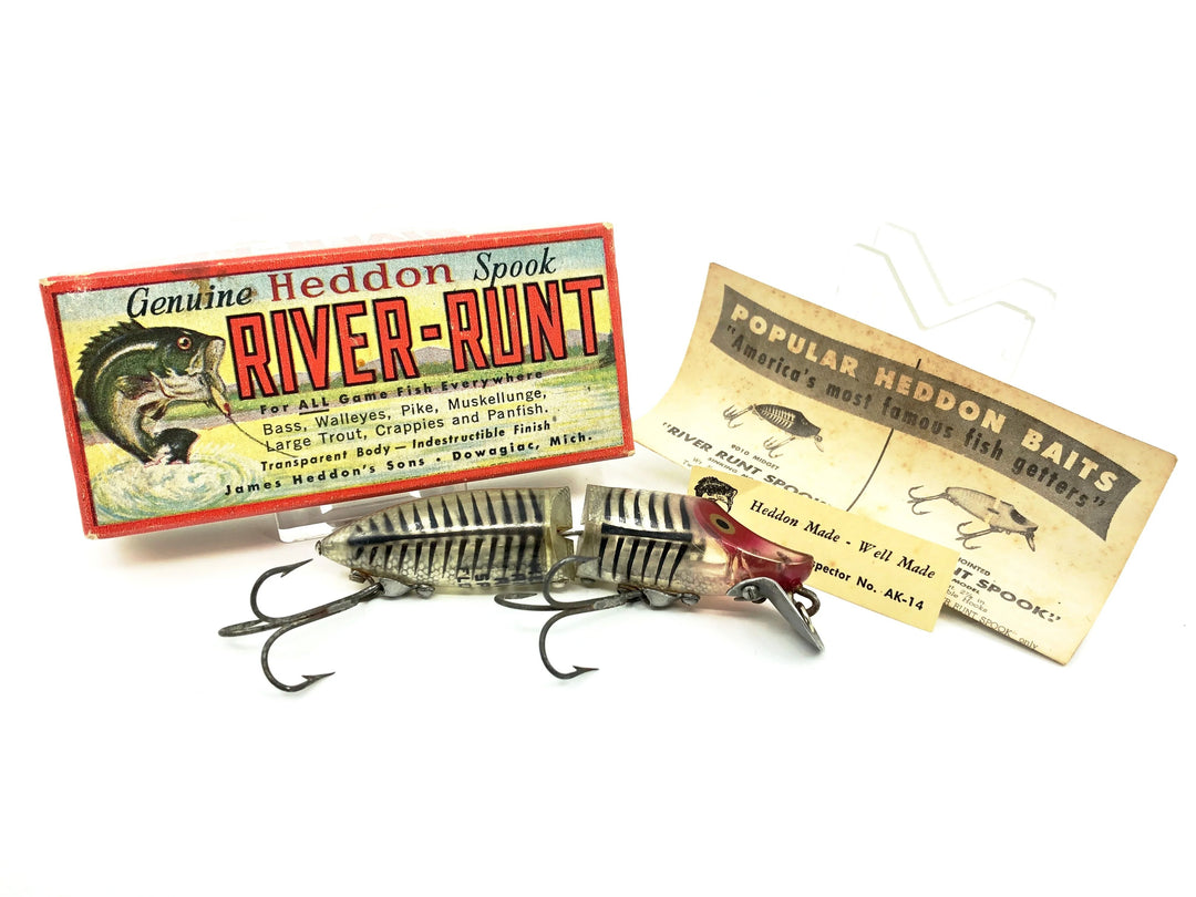 Heddon Jointed Floater River Runt 9430, XRS Silver Shore Color with Box