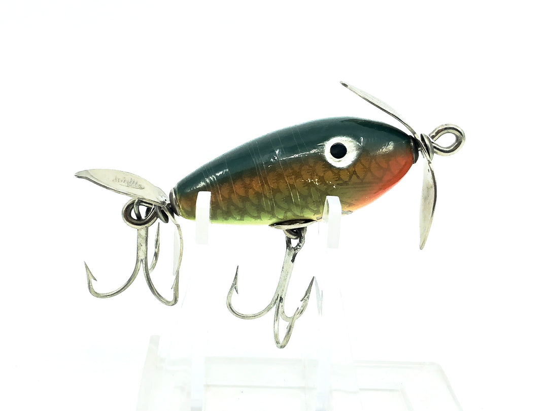 Shakespeare Midget Spinner, Black/Green and Red Scale Color