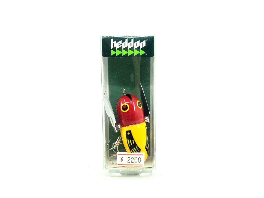 Heddon Crazy Crawler Japanese, YRH Yellow/Red Head Color in Box