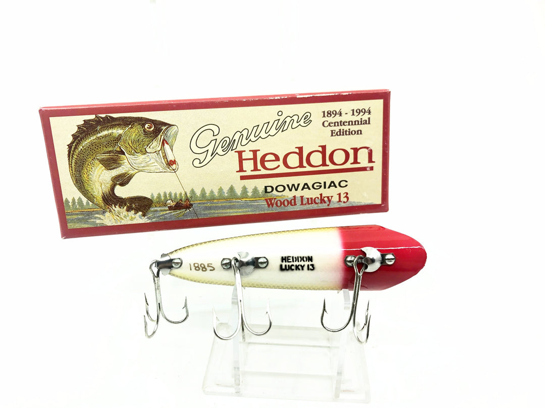 Heddon Centennial Edition Wood Lucky 13 New in Box NO. X2500W-JRH-Frog Scale Red Head Numbered!