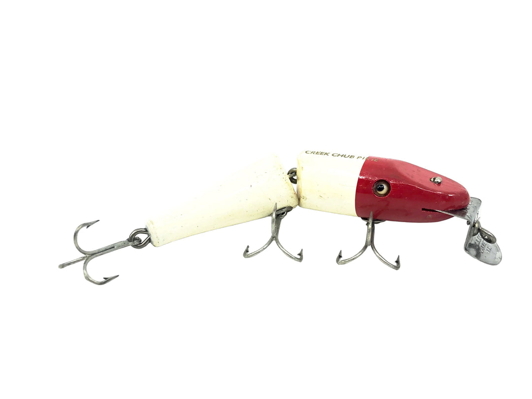 Creek Chub 2600 Jointed Pikie Minnow, Red Head/White Color 2601 Glass Eyes