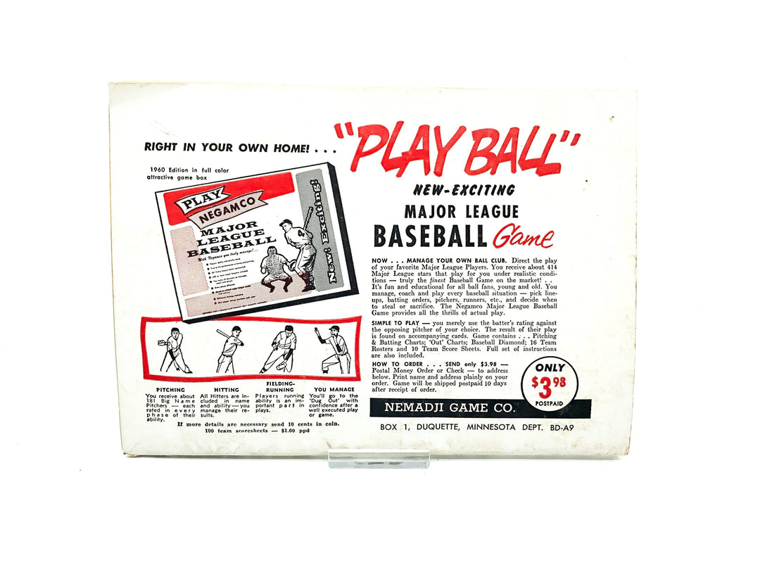 Vintage Oct-Nov 1960 Baseball Digest, Maris Yankee Rebel