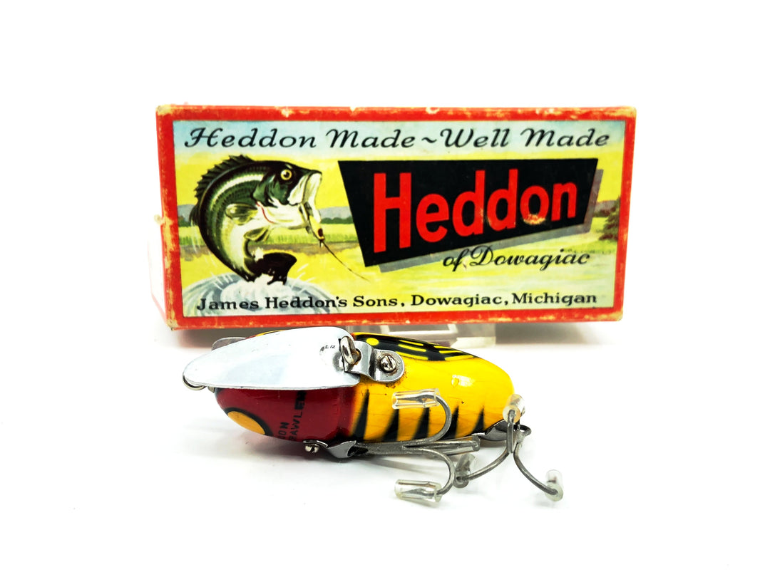 Heddon Crazy Crawler 2100, YRH Yellow Hornet Red Head Color with Box