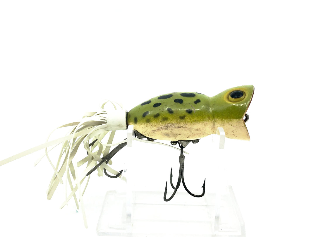 Arbogast Hula Popper 5/8oz, Frog/White Belly Color