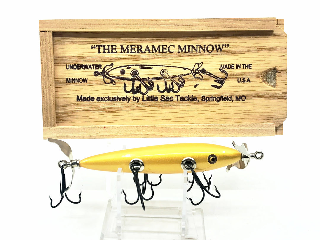Little Sac Bait Company Meramec Minnow Jamison Series Gold Color Signed Wooden Box 81/100