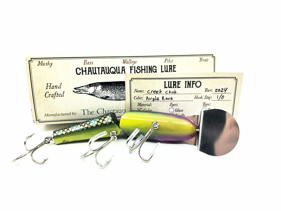 Chautauqua Jointed Creek Chub, Purple Rave Color