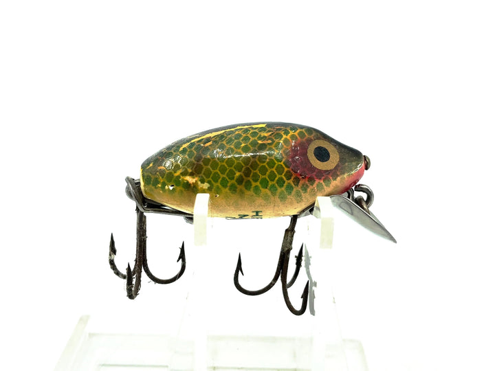 Heddon Wooden Midgit Digit River Runt, L Perch Color