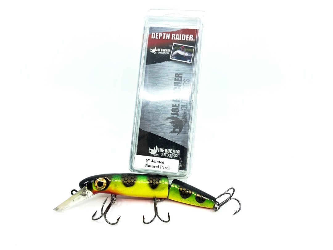 Joe Bucher Tackle Co. Buchertail Jointed Depth Raider 6", Natural Perch Color New on Card