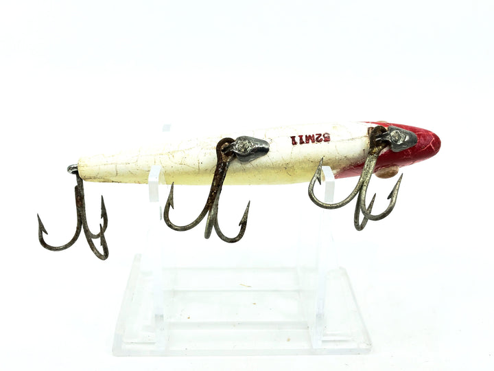 L & S Mirrolure 52M "Sinking Twitchbait", White/Red Head/Silver Scale Color