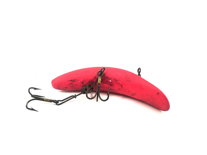 Helin Flatfish F7, RFL Red Fluorescent Color - Vintage plastic version