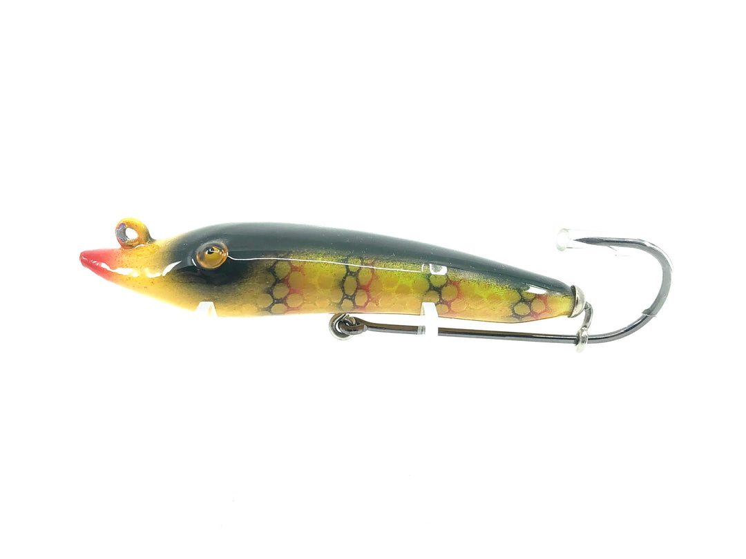 Musky Dan (XXX Lures) Single Hook Pikaroon, Perch Color