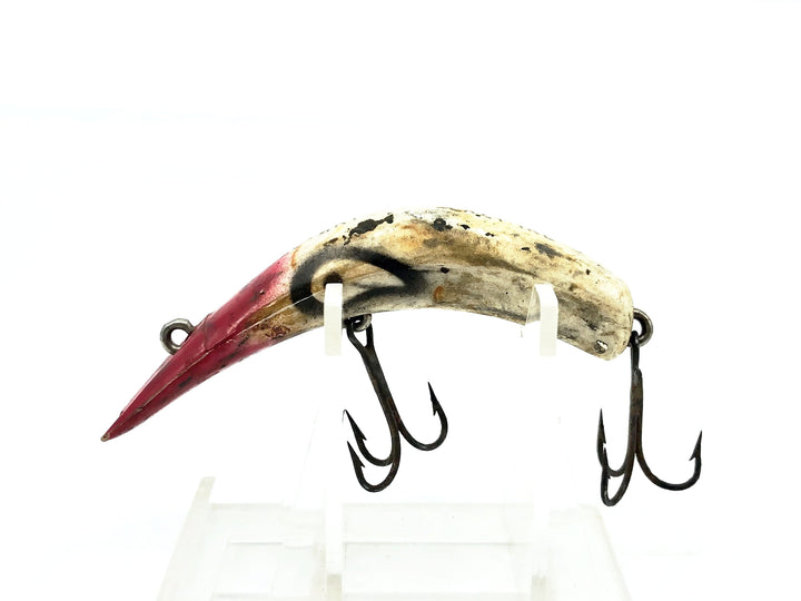 Kautzky Wooden Lazy Ike 3, Red Head/White Body Color