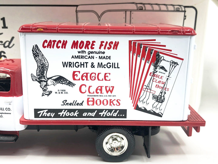 First Gear 1951 Ford F-6 Van Eagle Claw Fishing Tackle Wright McGill w/Box