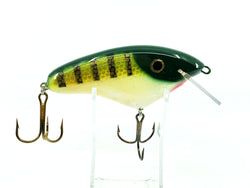 Crane 105 Musky Bait, Green Perch/White Belly Color