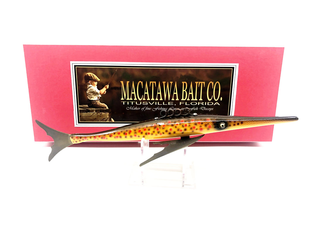Macatawa Bait Co. Gar Decoy , Brown Trout Color w/Box
