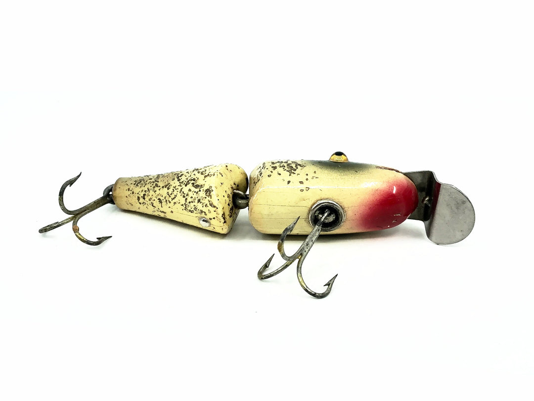 Creek Chub 2700 Baby Jointed Pikie Minnow in Silver Flash Color 2718 Wooden Lure Glass Eyes