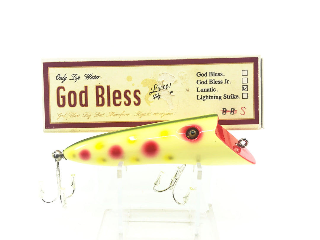 Godbless Topwater Lunatic, Strawberry Color with Box