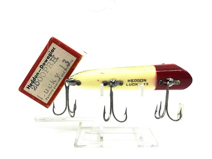 Heddon Lucky 13, PRH Shiner/Red Head Color with Box