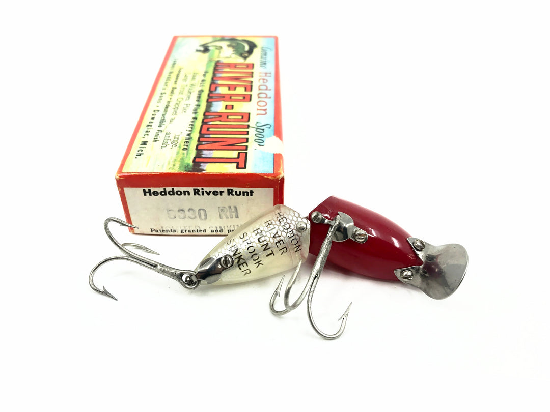 Heddon Jointed River Runt 9330-RH, Red Head/White Color w/Box
