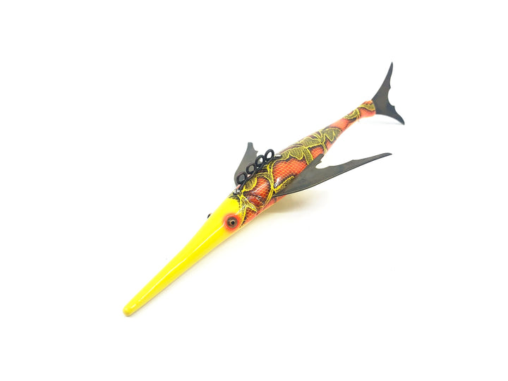Macatawa Bait Co. Yellow/Black/Orange Scale Gar Decoy w/Box