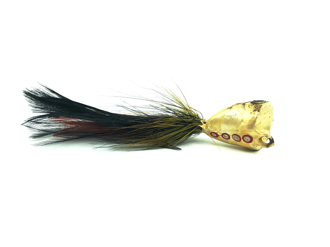 Peck's Parker Feather Minnow, Yellow/Red/Black Bucktail Color