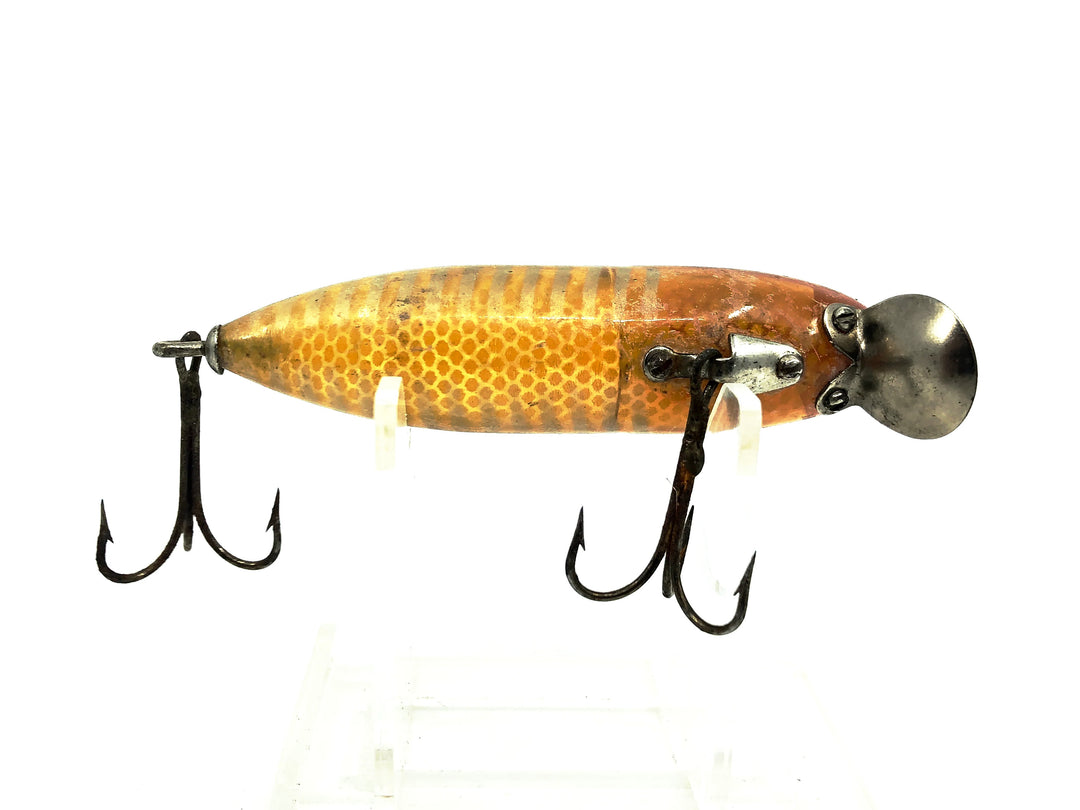 Paw Paw Master Wiggler No.3700, #59 Yellow/White Ribs Color