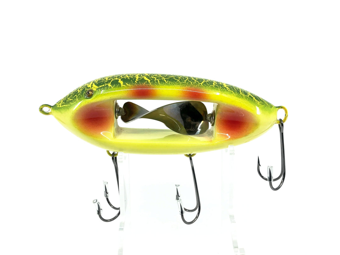Musky Dan (XXX Lures) Chippewa Bait, Frog Crackle Back Color