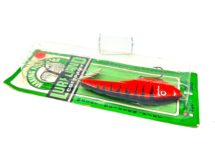 Lureland Co. Spitfire, Fluorescent Orange/Black Back Color on Card