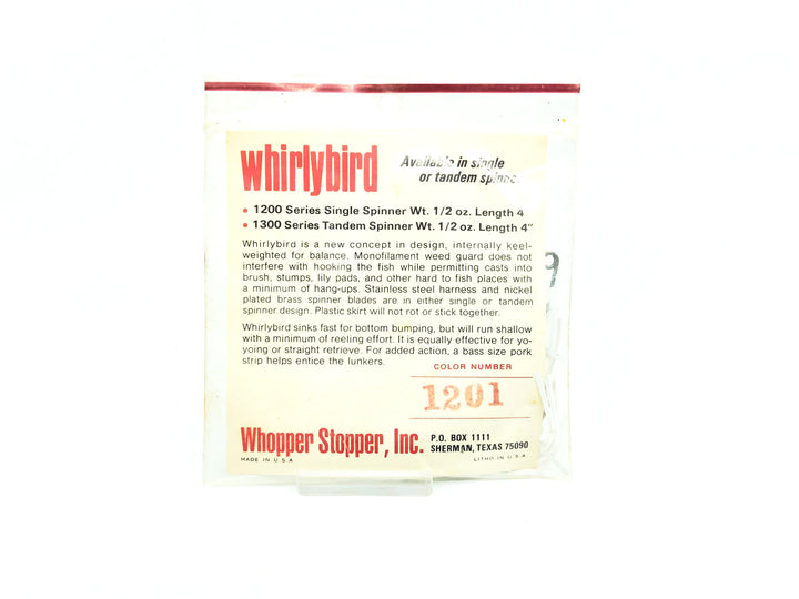 Whopper Stopper Whirlybird 1201, Pearl Color on Card